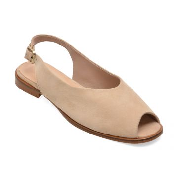 Sandale GOLD DEER bej, 420928, din piele intoarsa