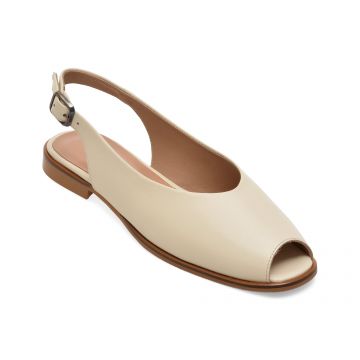 Sandale GOLD DEER bej, 420928, din piele naturala