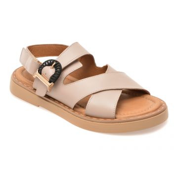 Sandale GOLD DEER gri, 22082, din piele naturala