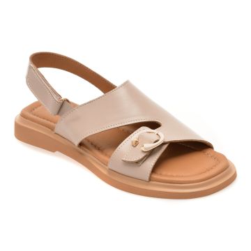 Sandale GOLD DEER gri, 22083, din piele naturala