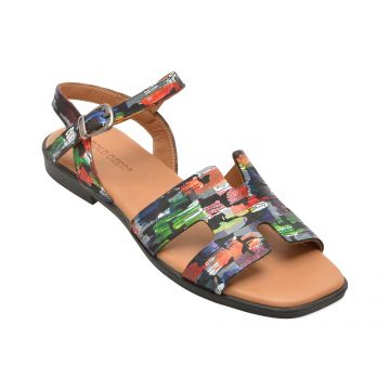 Sandale GOLD DEER multicolor, 001317S, din piele naturala