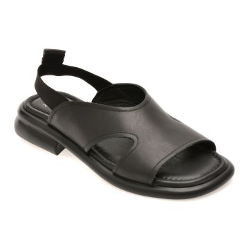 Sandale GOLD DEER negre, 22026, din piele naturala
