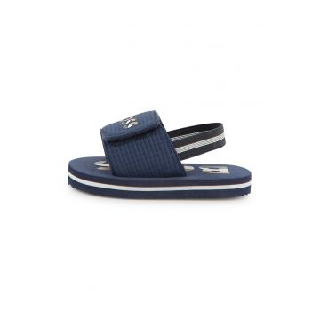 Sandale slingback cu logo - Negru/Bleumarin
