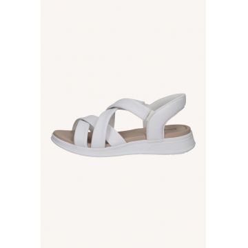 Sandale slip-on din piele - Alb optic