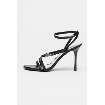 Sandale stiletto de piele Sarabande - Negru