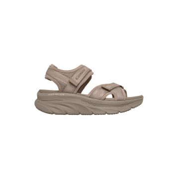 Sandale wedge cu velcro D'Lux Walker - Maro taupe
