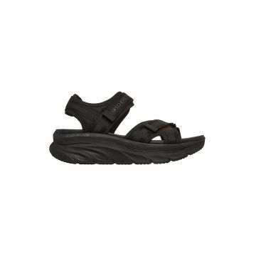 Sandale wedge cu velcro D'Lux Walker - Negru