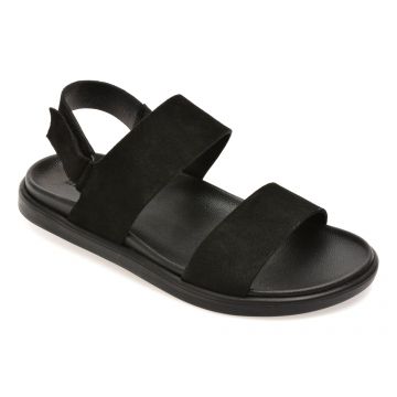 Sandale BITE THE BULLET negre, AL2693, din piele intoarsa