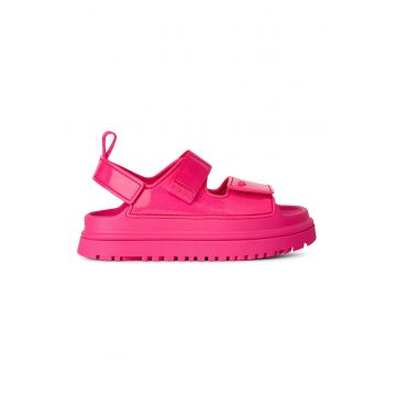 Sandale cu inchidere velcro Golden Glow - Fucsia
