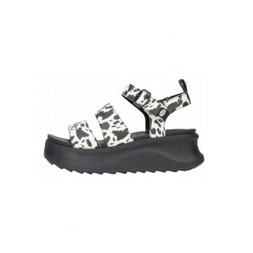 Sandale cu talpa wedge si model - Alb