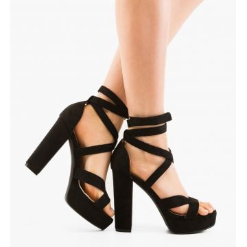 Sandale cu toc Fihe Negre