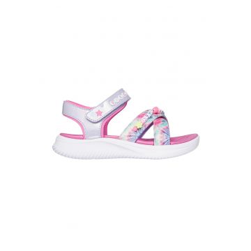 Sandale cu velcro Jumpsters - Albastru glaciar/Roz