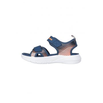 Sandale cu velcro Microspec - Portocaliu/Albastru inchis