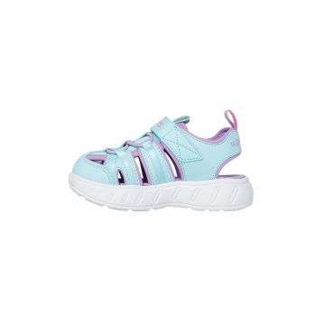 Sandale cu velcro Play Scene - Turcoaz/Roz