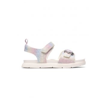 Sandale cu velcro Twixie - Roz deschis/Galben pal/Albastru glaciar