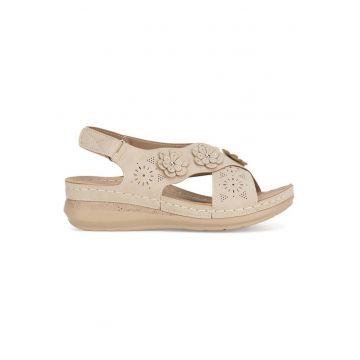 Sandale dama - 37066 -  Sintetic - Bej