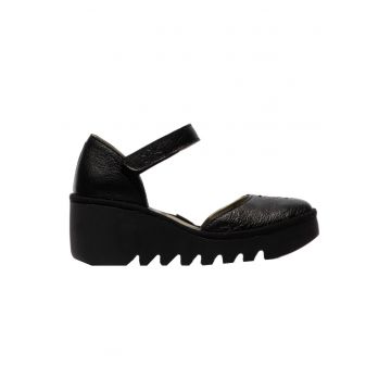 Sandale dama  BISO 305 - piele naturala - negru - fixare Velcro