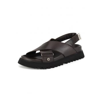 Sandale dama -  DEBRA-25SS495 - piele naturala - Maro