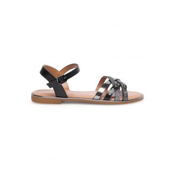 Sandale dama -  Sintetic - Negru - Negru