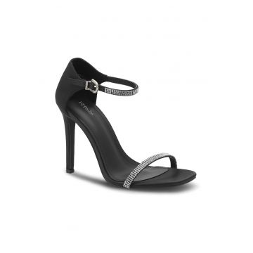 Sandale dama - Textil - Negru - Negru