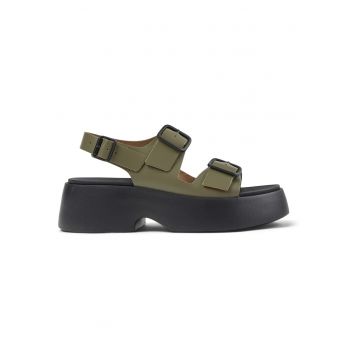 Sandale de piele cu catarama Tasha - Verde