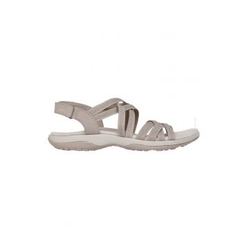 Sandale din material textil cu barete mutliple si velcro Raggae Slim-Summer Gateaway - Maro taupe deschis