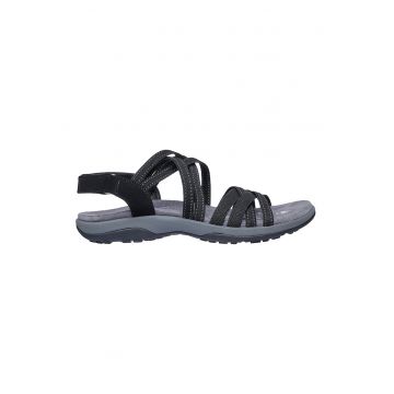 Sandale din material textil cu barete mutliple si velcro Raggae Slim-Summer Gateaway - Negru