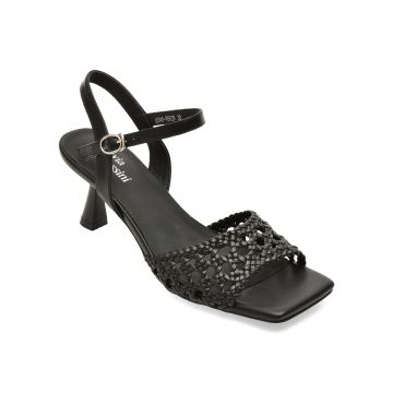 Sandale elegante FLAVIA PASSINI negre, A340, din piele ecologica