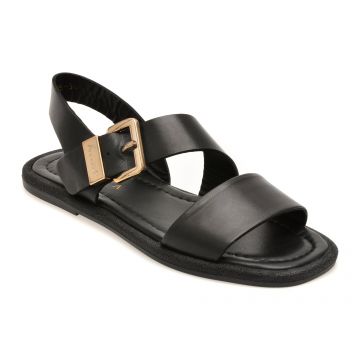 Sandale EPICA negre, 1766395, din piele naturala