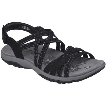 Sandale femei Skechers Reggae Slim - Summer Getaway 163571-BLK