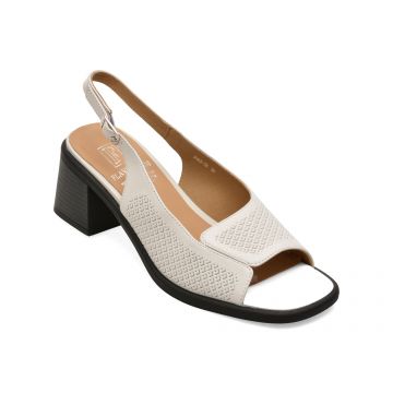 Sandale FLAVIA PASSINI albe, JH62, din piele naturala