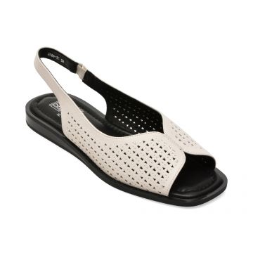 Sandale FLAVIA PASSINI albe, JH66, din piele naturala