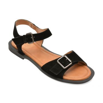 Sandale FLAVIA PASSINI negre, 12027, din piele intoarsa
