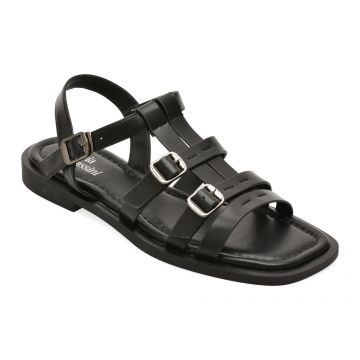 Sandale FLAVIA PASSINI negre, Q4799, din piele naturala
