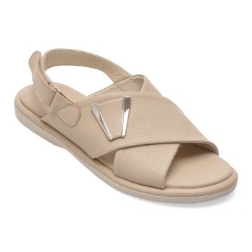 Sandale GOLD DEER gri, 1365707, din piele naturala