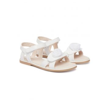 Sandale  piele ecologica - alb -