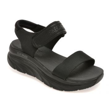 Sandale SKECHERS negre, 119226, din material textil