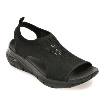 Sandale SKECHERS negre, 119236, din material textil