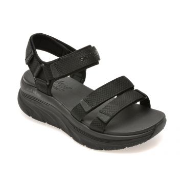 Sandale SKECHERS negre, 119826, din material textil