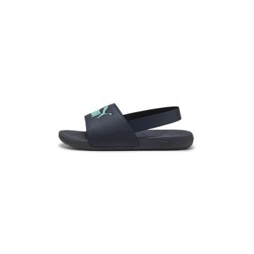Sandale slingback cu logo Cool Cat 2.0 - Bleumarin/Verde menta