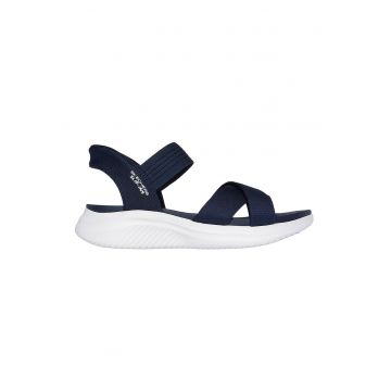 Sandale slip-ins cu barete incrucisate Ultra Flex 3.0 - Alb optic/Bleumarin