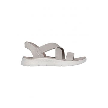 Sandale slip-ins cu barete multiple Go Walk Flex Glimmer - Maro taupe deschis
