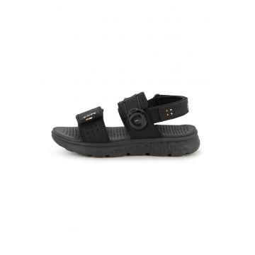 Sandale textile cu logo - Negru