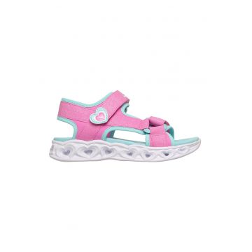 Sneakers - Sandale textile Heart Lights - Turcoaz/Roz deschis