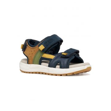 Sandale Baieti -  piele naturala - albastru/multicolor