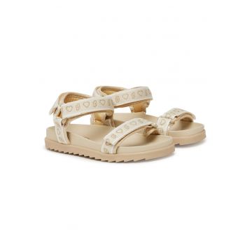 Sandale copii  model Nora - textil - bej -