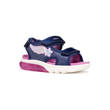 Sandale copii -  piele ecologica - albastru - sistem inchidere Velcro