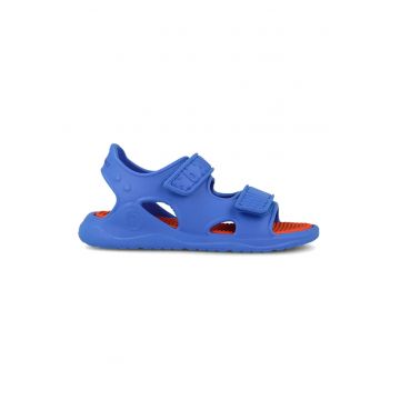 Sandale cu banda dubla velcro - Rosu/Albastru royal