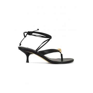 Sandale cu barete multiple si separatoare Batty - Negru