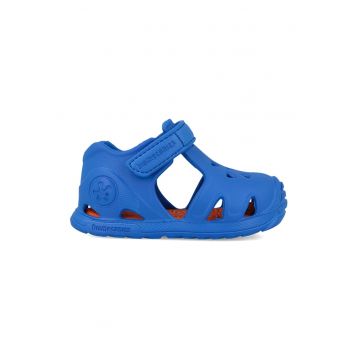 Sandale cu decupaje si velcro - Albastru royal